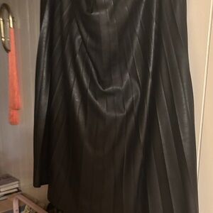 J. Crew Pleated Faux Leather Skirt